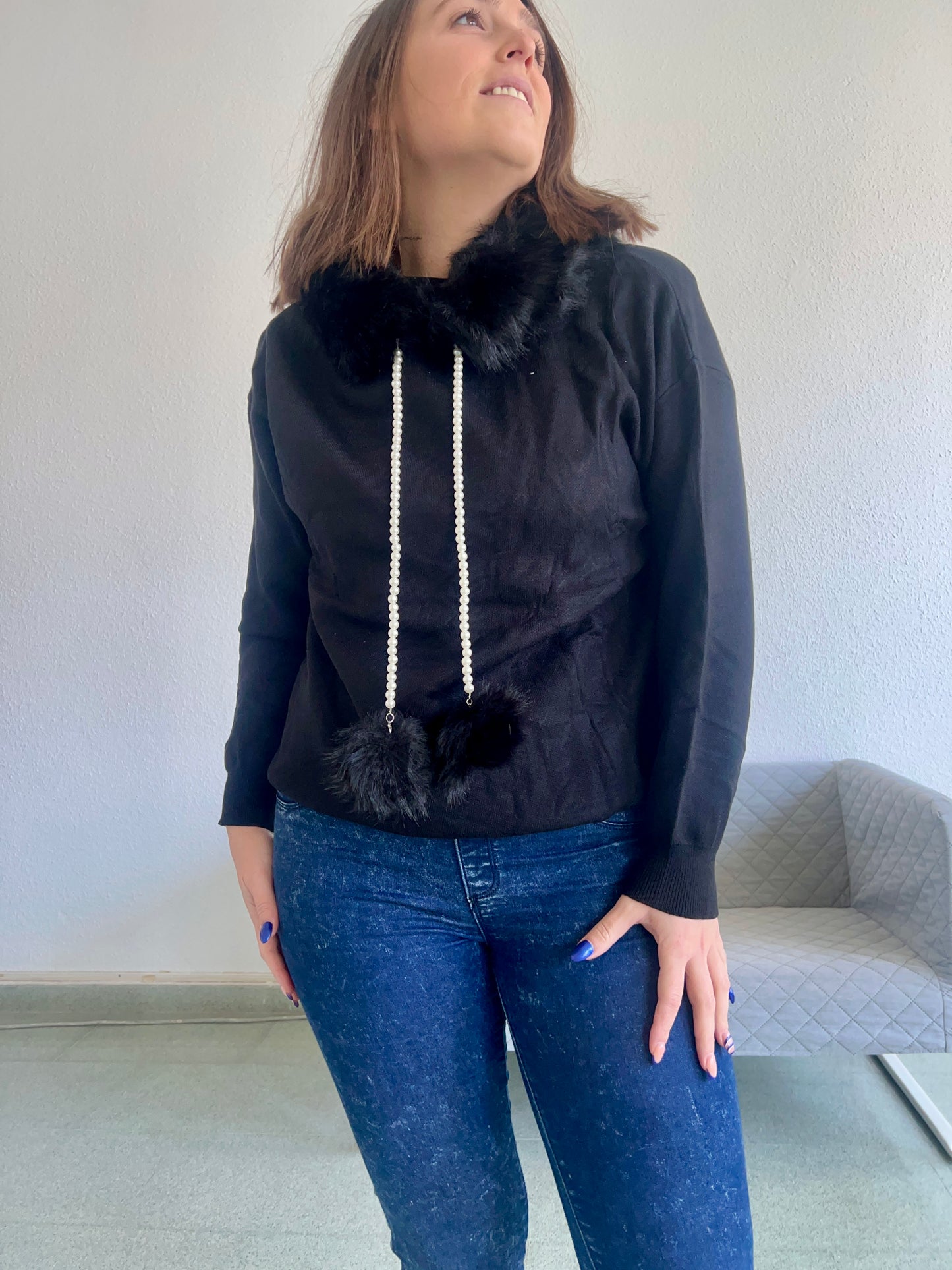 Sudadera pompón